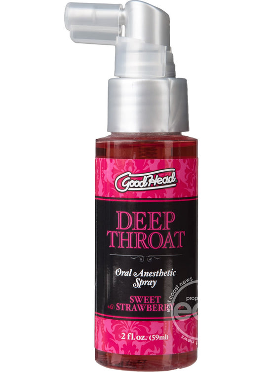 GoodHead Deep Throat Oral Anesthetic Spray Sweet Strawberry 2oz