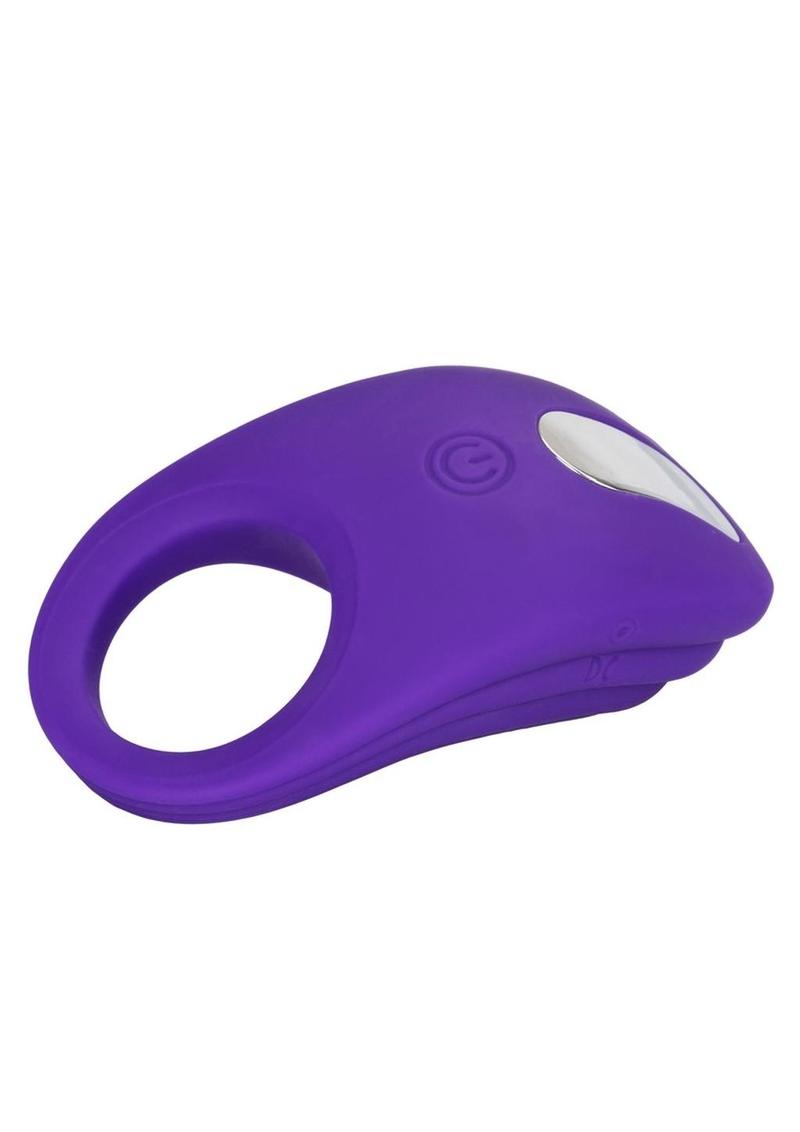 Silicone Rechargeable Passion Enhancer Cock Ring - Purple