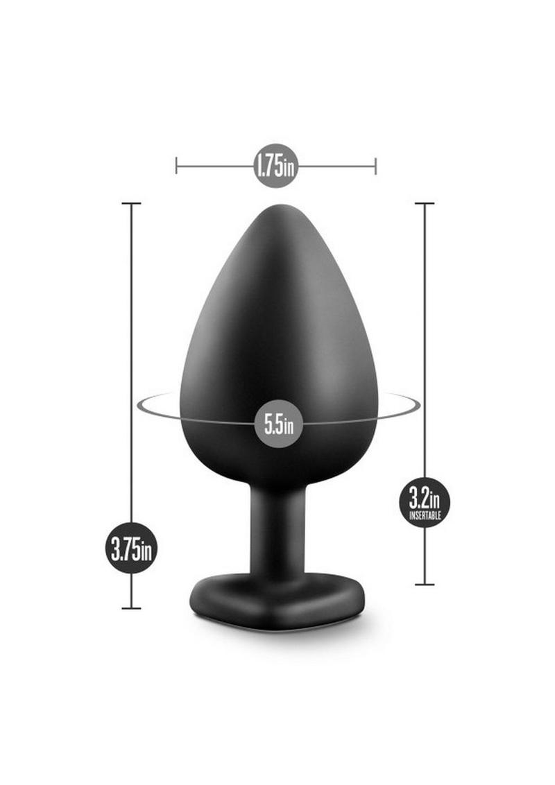 Temptasia Bling Plug Silicone Butt Plug - Black