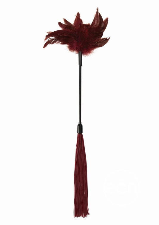 Sex & Mischief Enchanted Feather Tickler - Black/Red