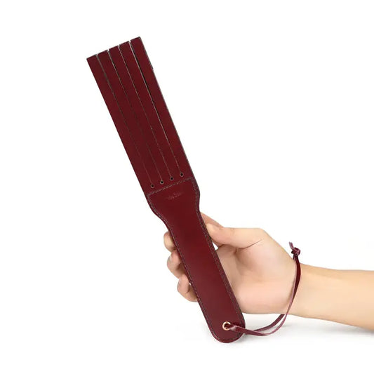 Wine Red - Leather Split Tawse Paddle