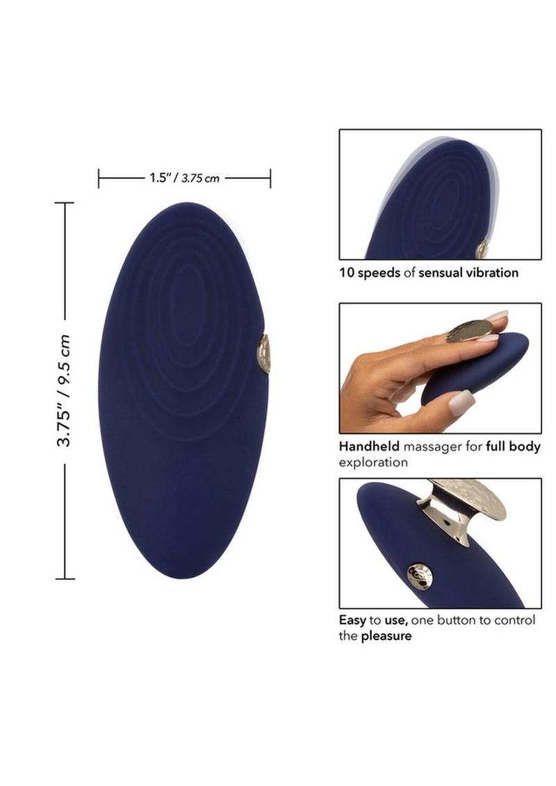 Chic Violet Silicone Rechargeable Massager - Blue