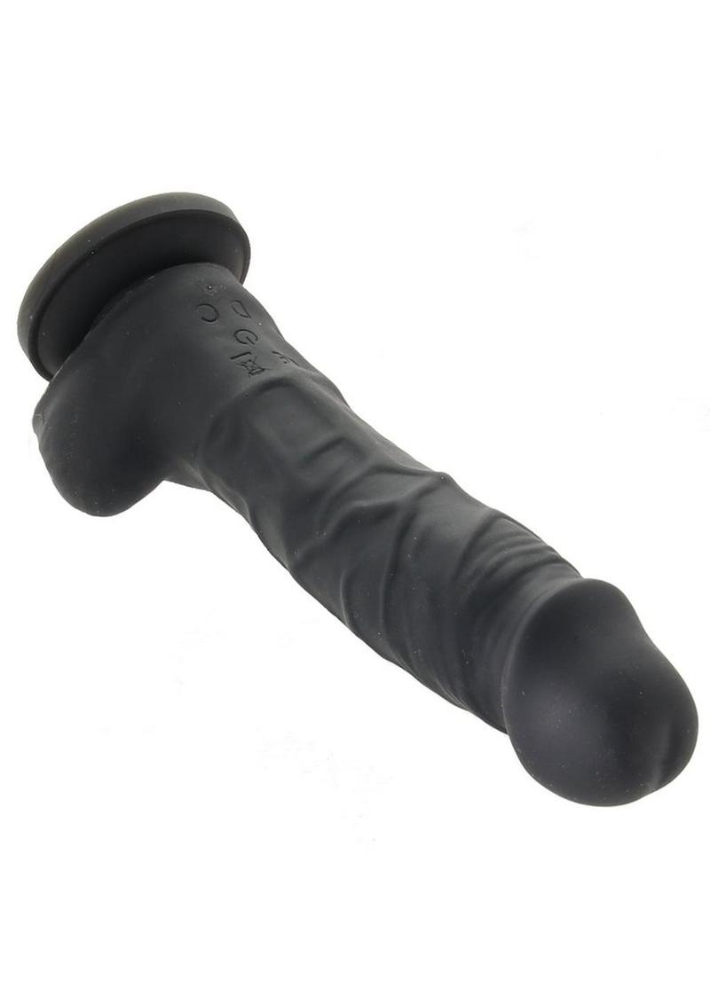 Colours Pleasures Silicone Vibrating Dildo with Balls 5in - Black