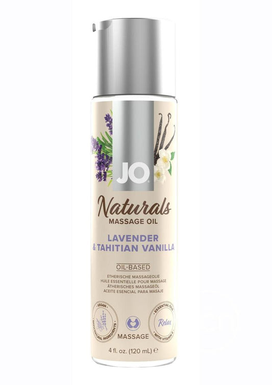 JO Naturals Lavender & Tahitian Vanilla Massage Oil 4oz