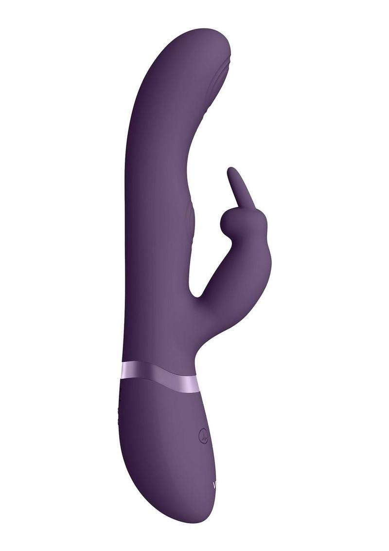 Vive May Dual Pulse-Wave & Vibrating C-Spot & G-Spot Rechargeable Silicone Rabbit - Purple