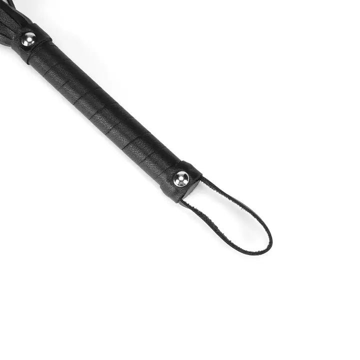 Black Bond Flogger Whip