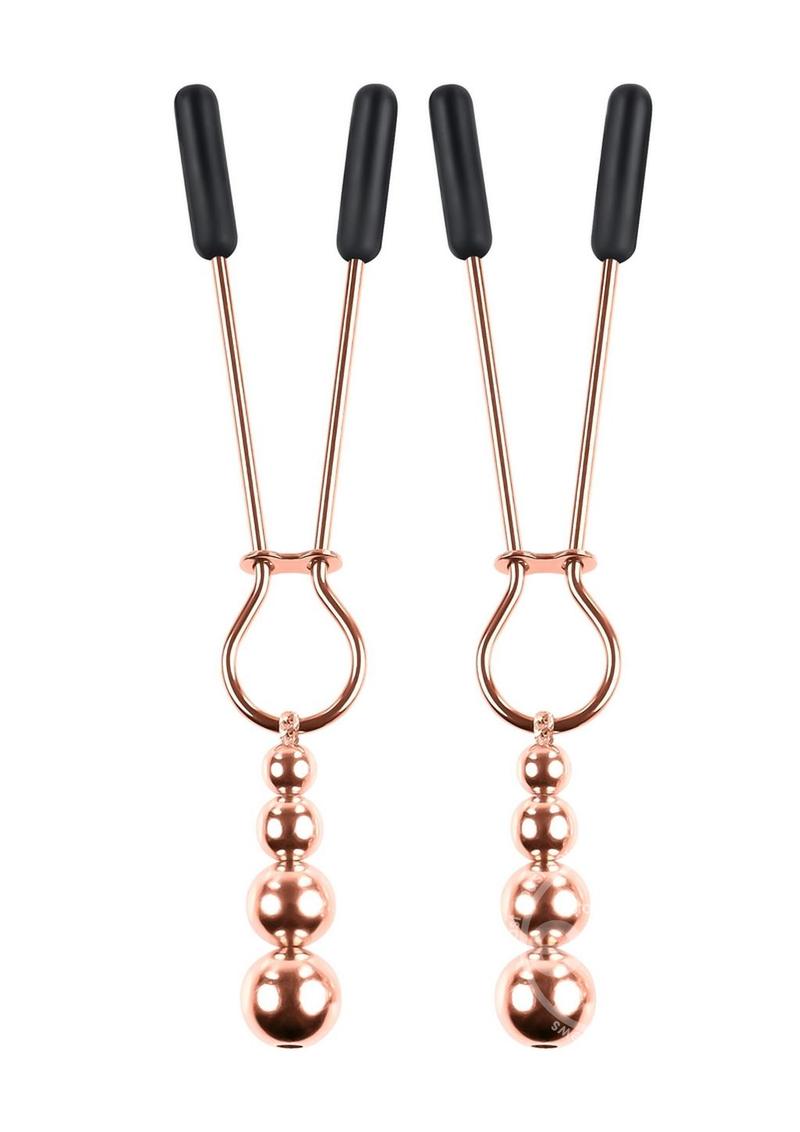 Selopa Beaded Nipple Clamps - Rose Gold