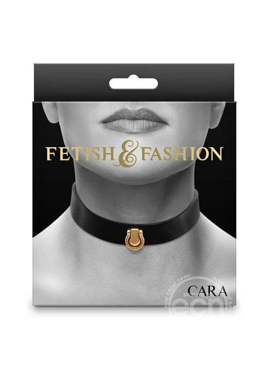 Fetish & Fashion Cara Collar - Black/Gold