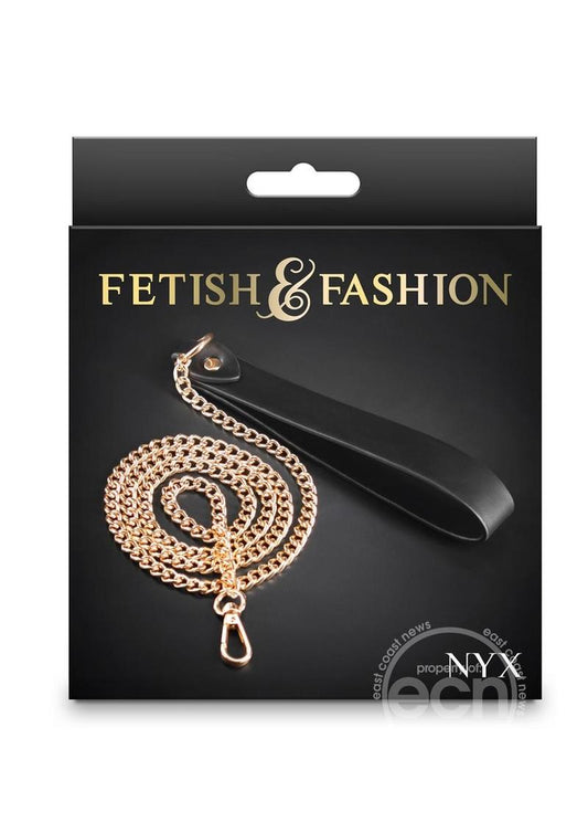Fetish & Fashion Nyx Leash - Black/Gold