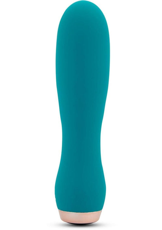 Nu Sensuelle Skye Velvet Touch with Turbo Rechargeable Silicone Bullet - Green/Rose Gold