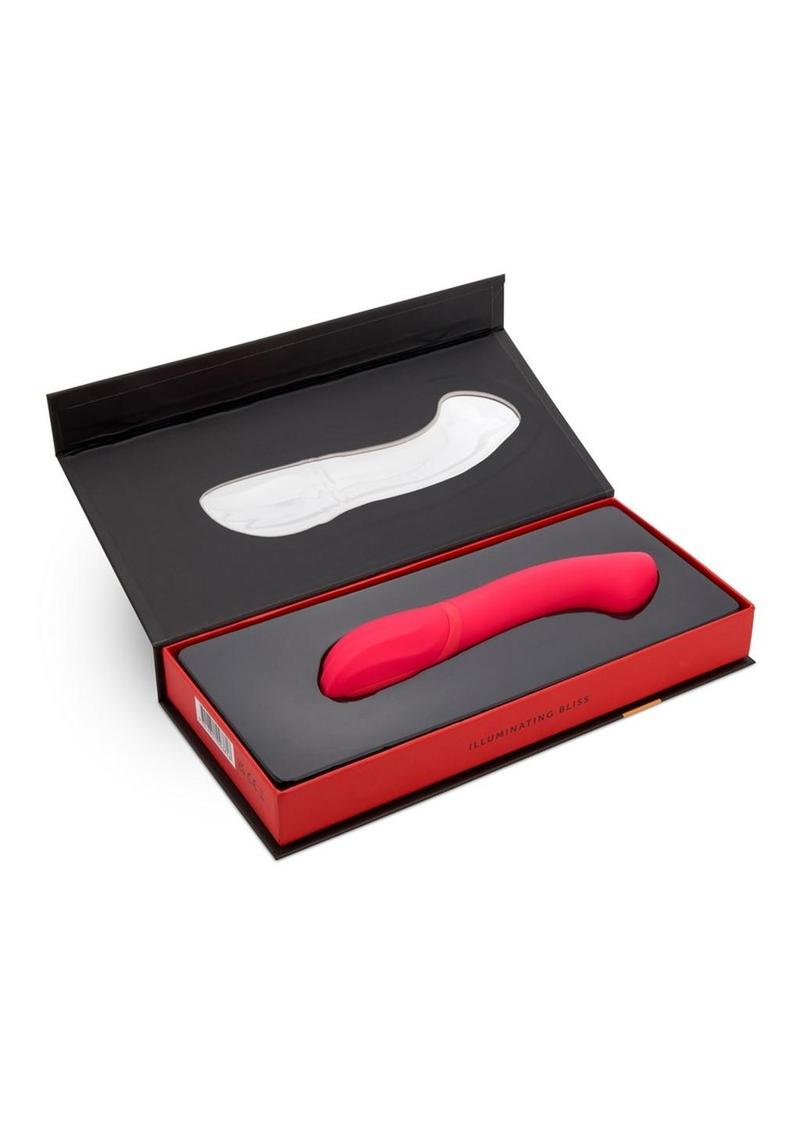 Nu Sensuelle Luna Velvet Touch with Turbo Rechargeable Silicone Vibrator - Hot Pink