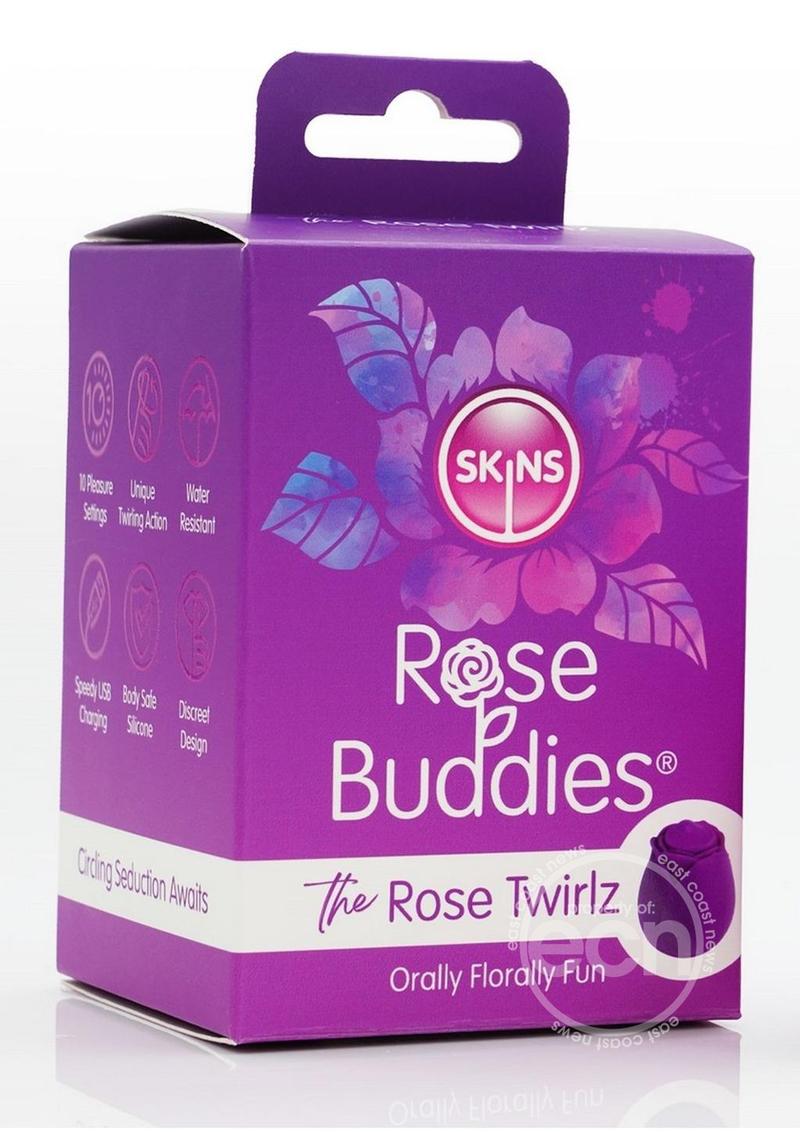 Skins Rose Buddies Rose Twirlz Rechargeable Silicone Clitoral Vibrator - Purple