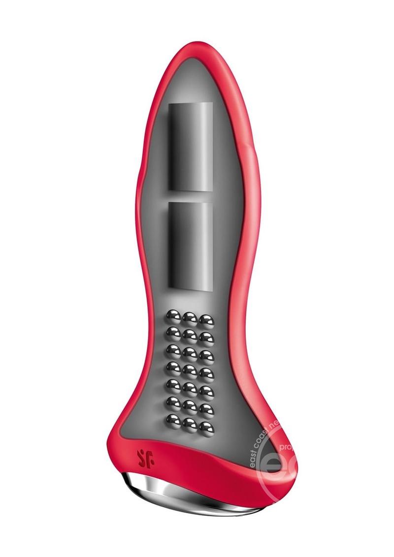 Satisfyer Rotator Plug 1+ Silicone Vibrating Anal Stimulator - Red