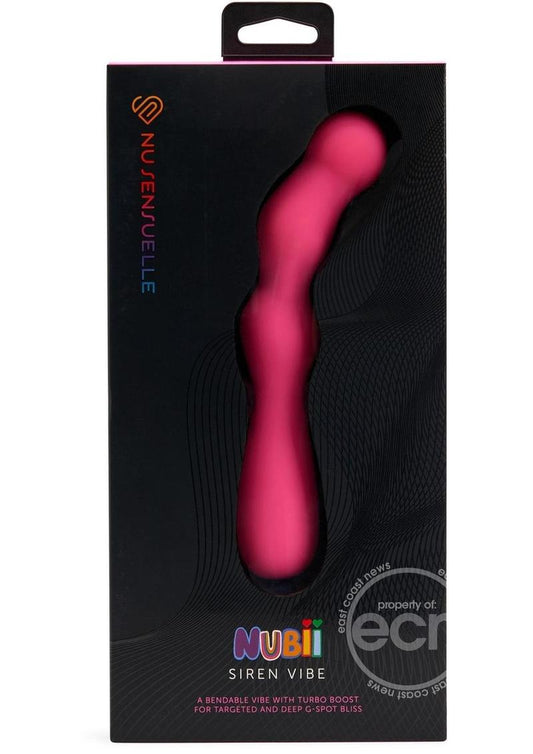 Nu Sensuelle Siren Nubii Bendable Rechargeable Silicone G-Spot Vibrator - Pink