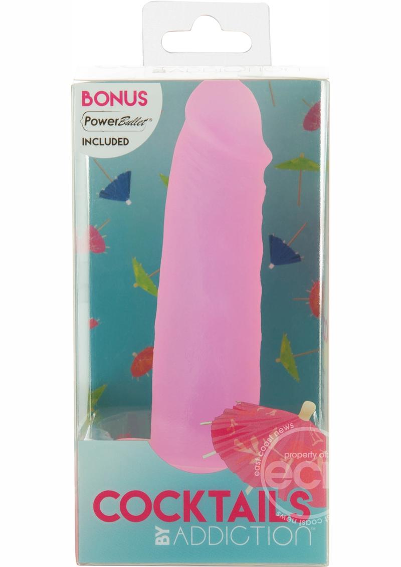 Addiction Cocktails Vibrating Silicone Dildo 5.5in - Purple Cosmo