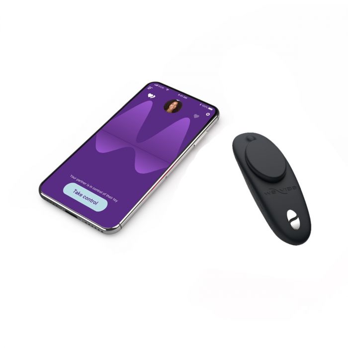 We-Vibe Moxie+ Wearable Rechargeable Silicone Panty Vibe Clitoral Stimulator with Remote Control - Black